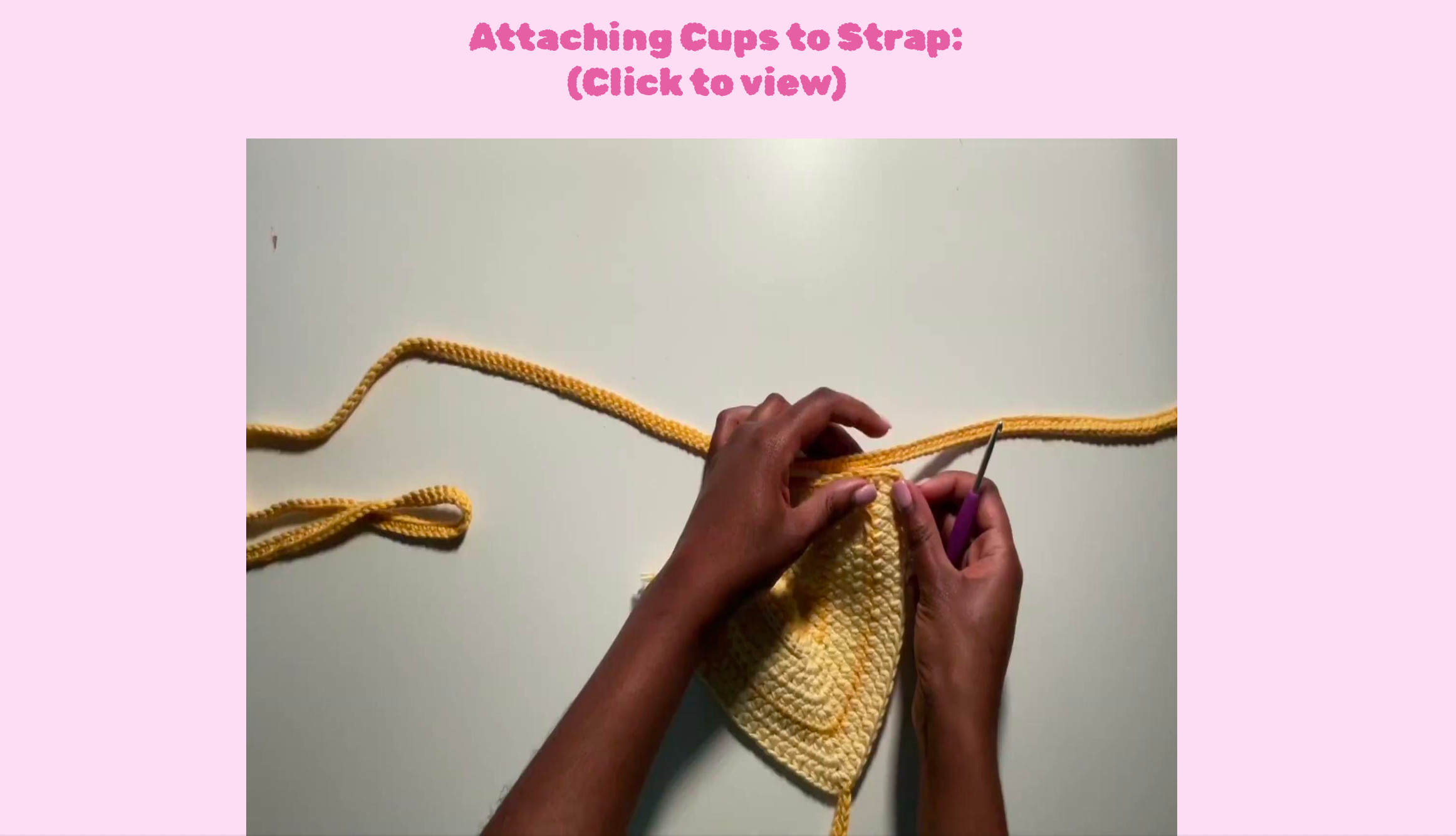 Crochet Pink Heart Bralette Pattern (PDF Pattern + Video Tutorial)