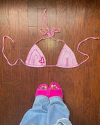 Crochet Pink Heart Bralette Pattern (PDF Pattern + Video Tutorial)