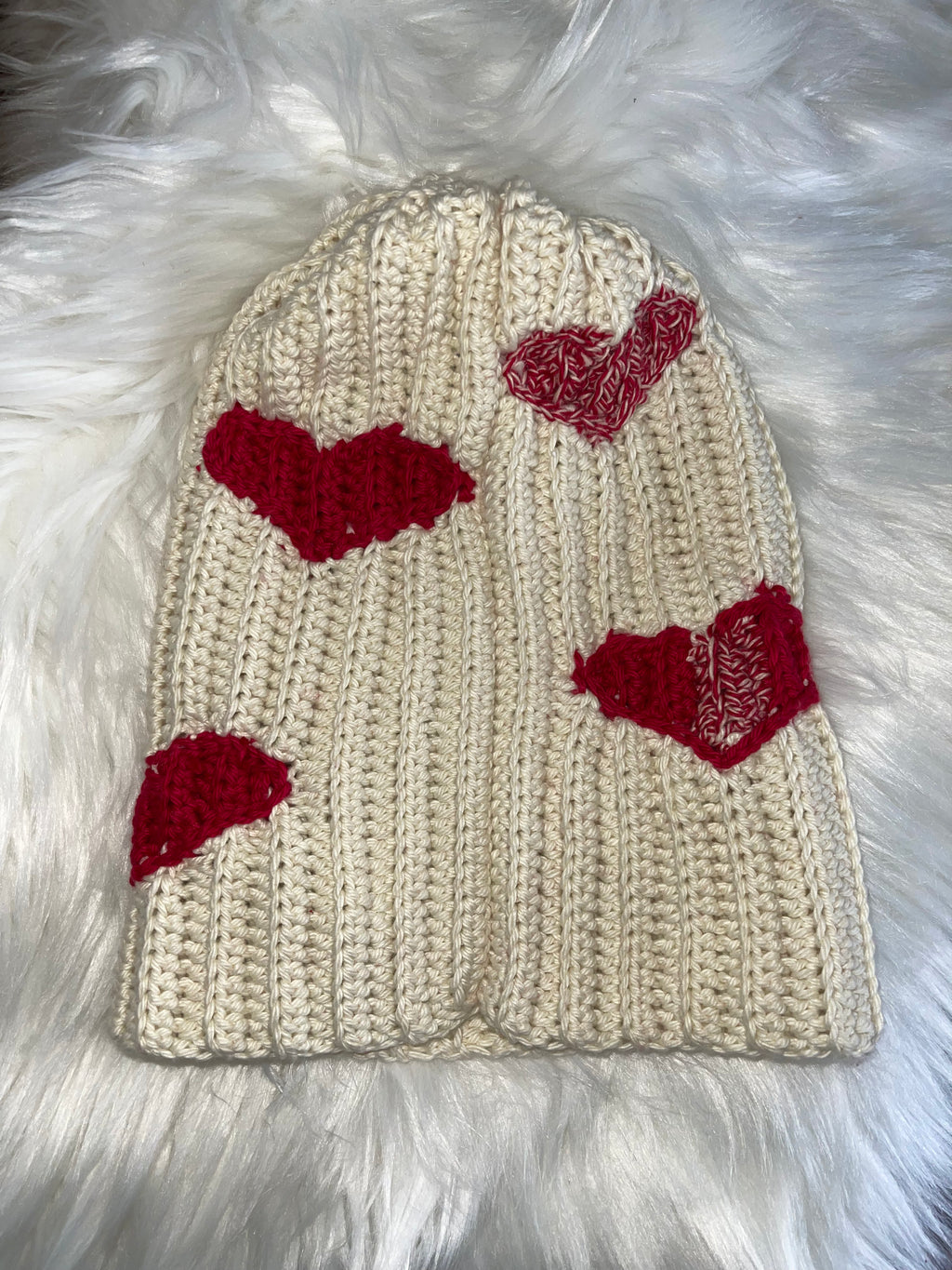Custom Crochet Heart Beanie Pattern
