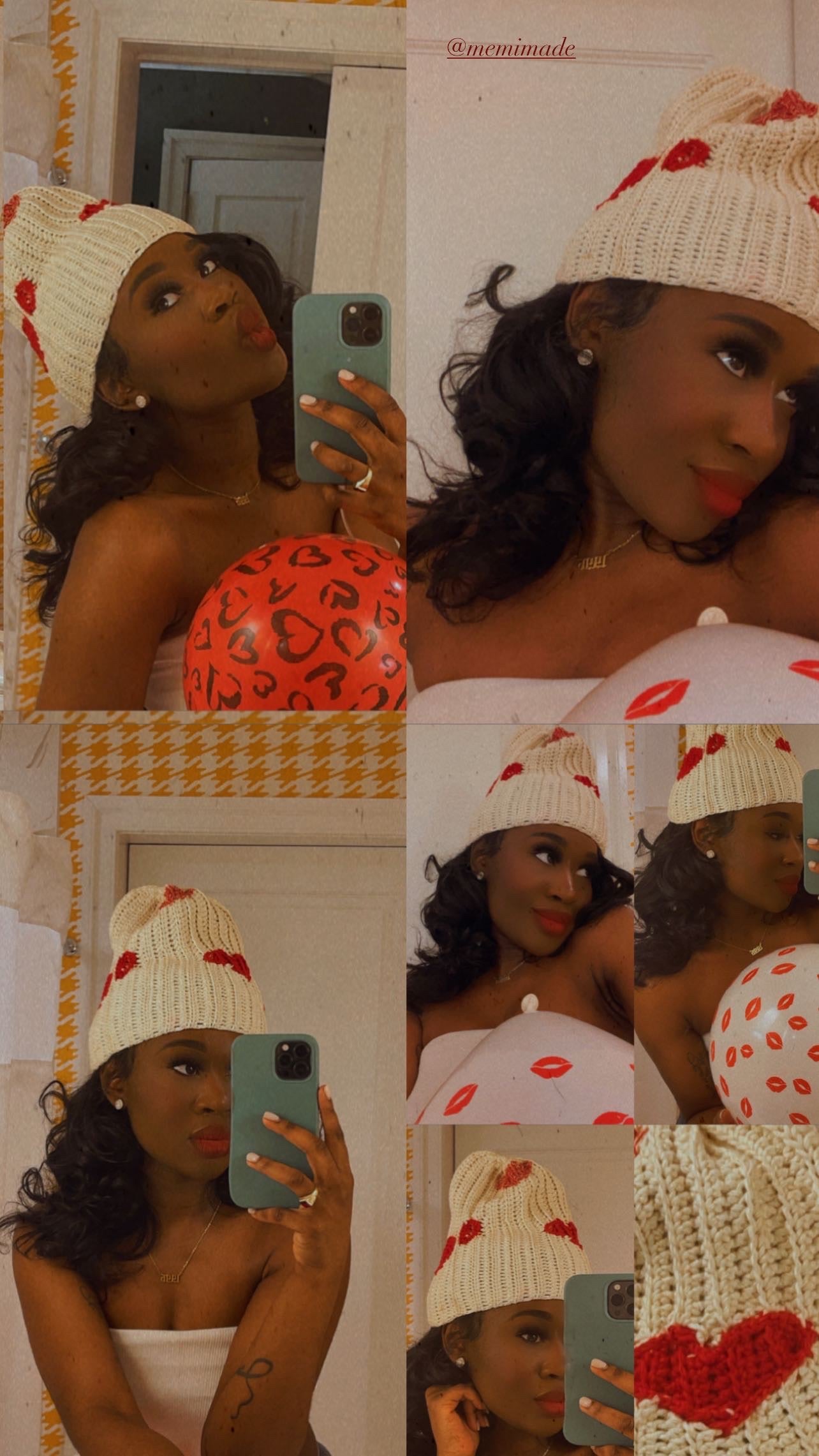 Custom Crochet Heart Beanie Pattern